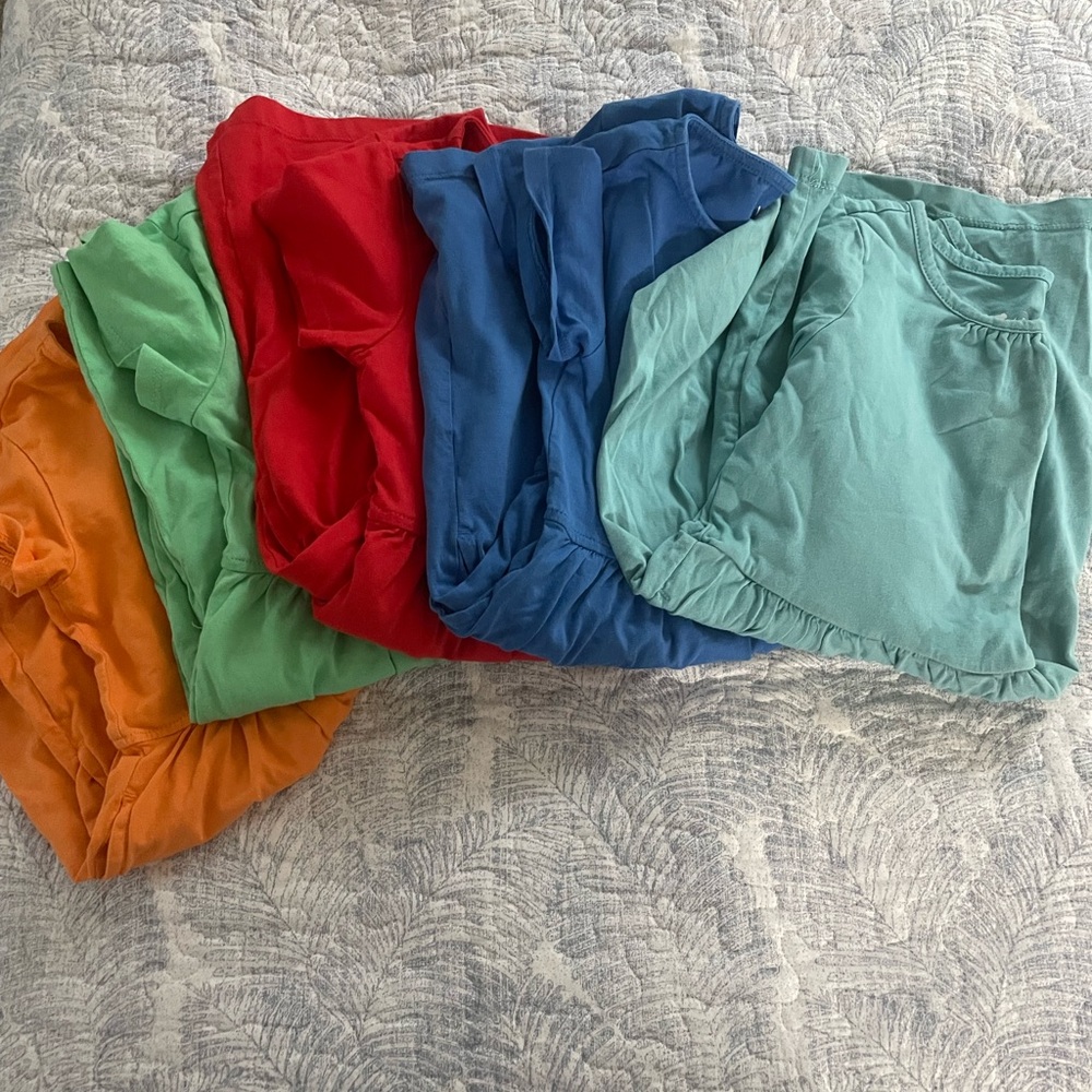 Primary Kids Casual Dresses - Red, Green, Blue, Orange